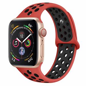 Strap-it Apple Watch 8 sport+ band (rood/zwart)