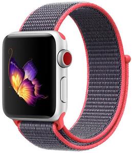 Strap-it Apple Watch 8 nylon bandje (bright powder)