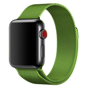 Strap-it Apple Watch 8 Milanese band (lichtgroen)