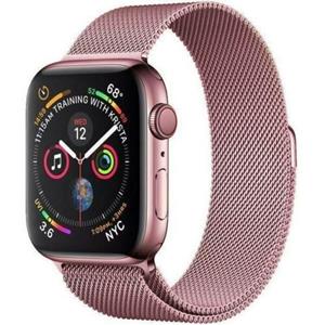 Strap-it Apple Watch 8 Milanese band (roze)