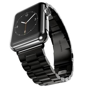 Strap-it Apple Watch 8 stalen band (zwart)