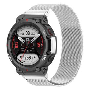 Strap-it Amazfit T-Rex 2 Milanese band (zilver)