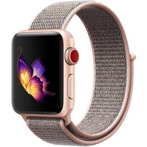 Strap-it Apple Watch Ultra nylon bandje (pink sand)