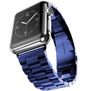 Strap-it Apple Watch Ultra stalen band (blauw)