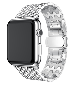 Strap-it Apple Watch Ultra stalen draak band (zilver)