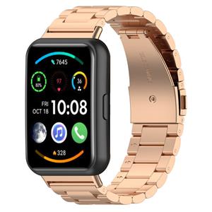 Strap-it Huawei Watch Fit 2 stalen band (rosé goud)