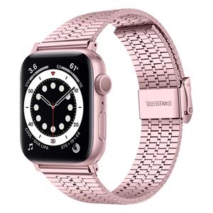 Strap-it Apple Watch Ultra roestvrij stalen band (rosé pink)