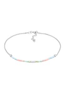 Elli Dames Enkelbandje Kralen Pastel in 925 Sterling Zilver