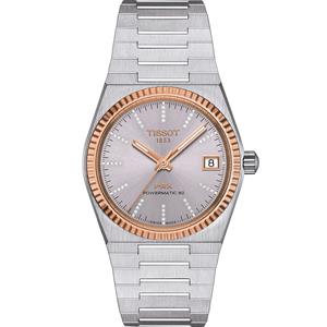 Tissot prx 18k fluted bezel met diamant 35 mm