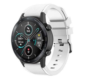 Strap-it Honor Magic Watch 2 siliconen bandje (wit)