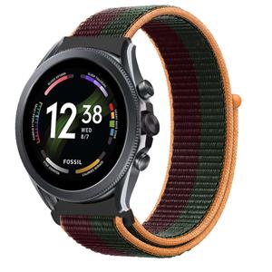 Strap-it Fossil Gen 6 44mm nylon band (dark cherry)