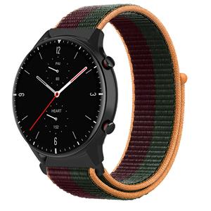 Strap-it Amazfit GTR 2 nylon band (dark cherry)