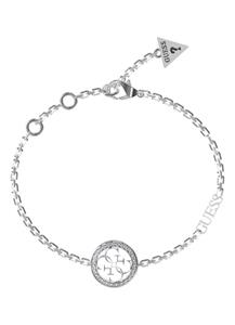 Guess JUBB02137JWRH Damen-Armband 4G Logo Silberfarben