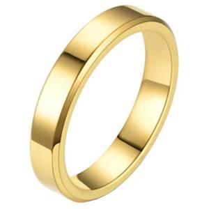 LGT JWLS LGT Jewels smalle stalen ring Goudkleurig 4mm-16mm