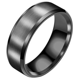 LGT JWLS Heren ring Titanium Zwart 6mm-15mm