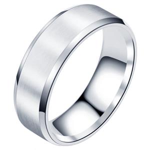 LGT JWLS Heren ring Titanium Zilverkleurig 6mm-18mm