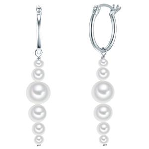 Valero Pearls, Creolen in silber, Schmuck für Damen