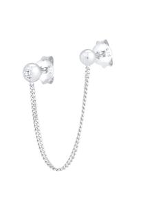 Elli Dames Dubbele Stud Oorbellen Bal Trend Blogger met Zirkonia Kristallen in 925 Sterling Zilver
