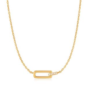 Ania Haie Goudkleurige Collier Glam Interlock van 