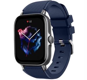 Strap-it Amazfit GTS 3 siliconen bandje (donkerblauw)