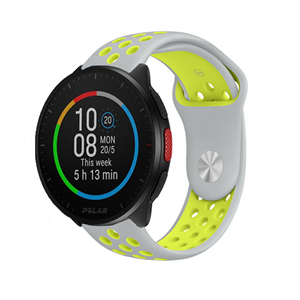 Strap-it Polar Pacer sport band (grijs/geel)