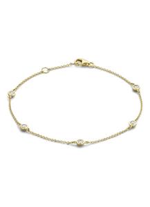 Blush 14 karaats geelgouden armband met zirkonia
