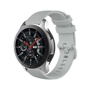 Strap-it Samsung Galaxy Watch 46mm luxe siliconen bandje (grijs)