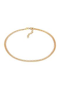 Elli, Fußschmuck Schlangenkette Glieder Basic Layer 925 Silber in gold,  für Damen