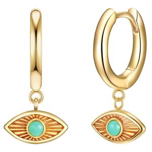 Glanzstücke München, Silbercreolen in gold, Schmuck für Damen