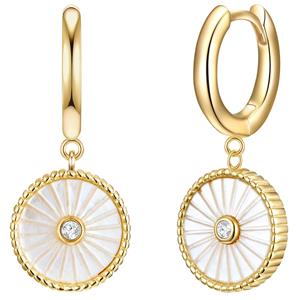Glanzstücke München, Silbercreolen in gold, Schmuck für Damen