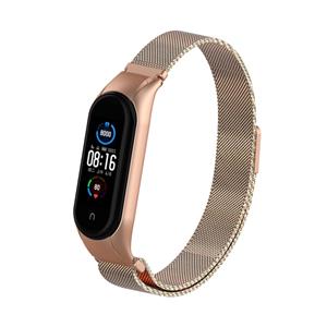 Strap-it Xiaomi Mi Band 6 Milanese band (brons-goud)