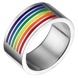 LGT JWLS Edelstaal mannen ring Regenboog 10mm-20mm