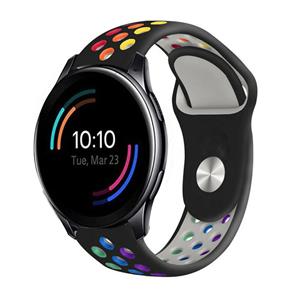 Strap-it OnePlus Watch sport band (zwart/kleurrijk)