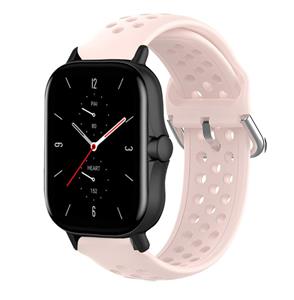 Strap-it Amazfit GTS 2 siliconen bandje met gaatjes (roze)