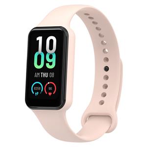 Strap-it Amazfit band 7 siliconen bandje (lichtroze)