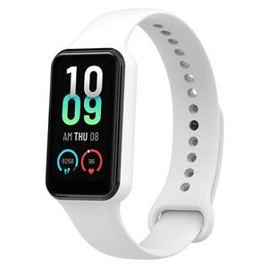 Strap-it Amazfit band 7 siliconen bandje (wit)