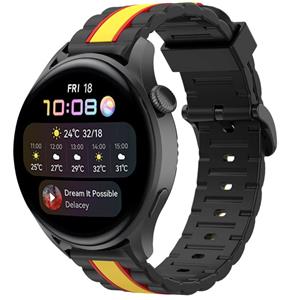 Strap-it Huawei Watch 3 (Pro) Special Edition band (zwart/geel)