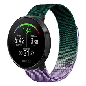 Strap-it Polar Vantage M Milanese band (paars/groen)