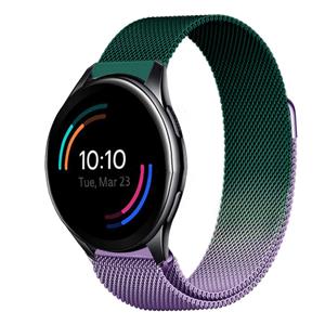 Strap-it OnePlus Watch Milanese band (paars/groen)