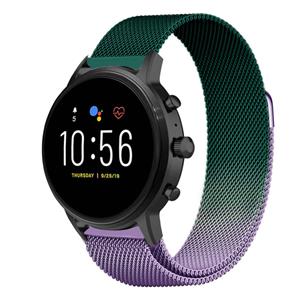 Strap-it Fossil Gen 5 Milanese band (paars/groen)