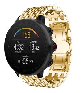 Strap-it Polar Vantage M stalen draak band (goud)