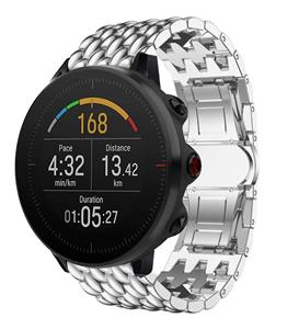 Strap-it Polar Vantage M stalen draak band (zilver)