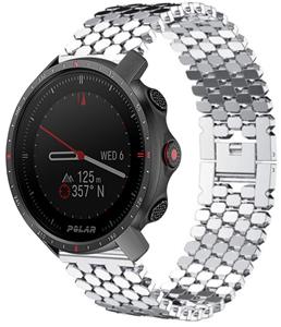 Strap-it Polar Grit X Pro stalen vis band (zilver)