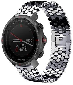 Strap-it Polar Grit X Pro stalen vis band (zwart)