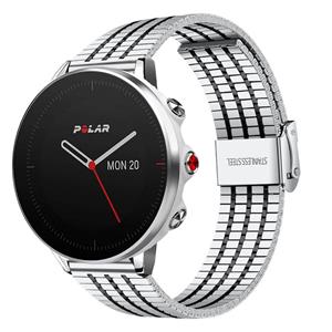 Strap-it Polar Grit X roestvrij stalen band (zilver/zwart)