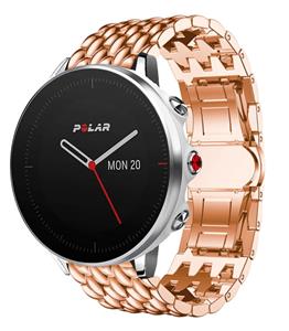 Strap-it Polar Grit X stalen draak band (rosé goud)
