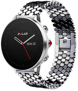 Strap-it Polar Grit X stalen vis band (zwart)