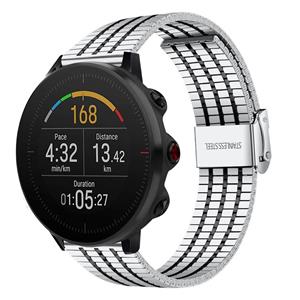 Strap-it Polar Vantage M roestvrij stalen band (zilver/zwart)