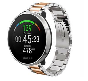 Strap-it Polar Unite stalen band (zilver/rosé goud)