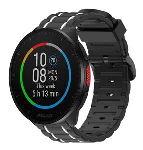 Strap-it Polar Pacer  sport gesp band (zwart/wit)